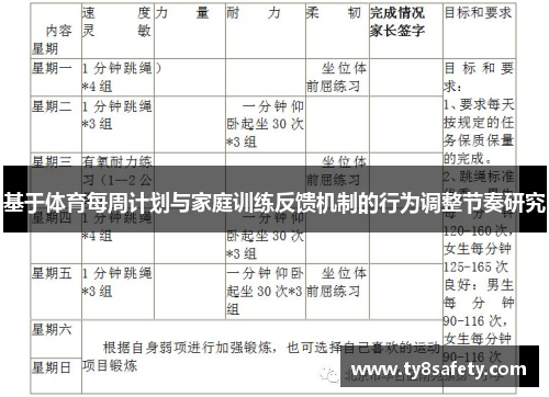 基于体育每周计划与家庭训练反馈机制的行为调整节奏研究